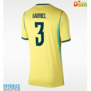 Billiga Brasilien Gabriel Magalhaes #3 Hemmatröja Dam VM 2026 Kortärmad